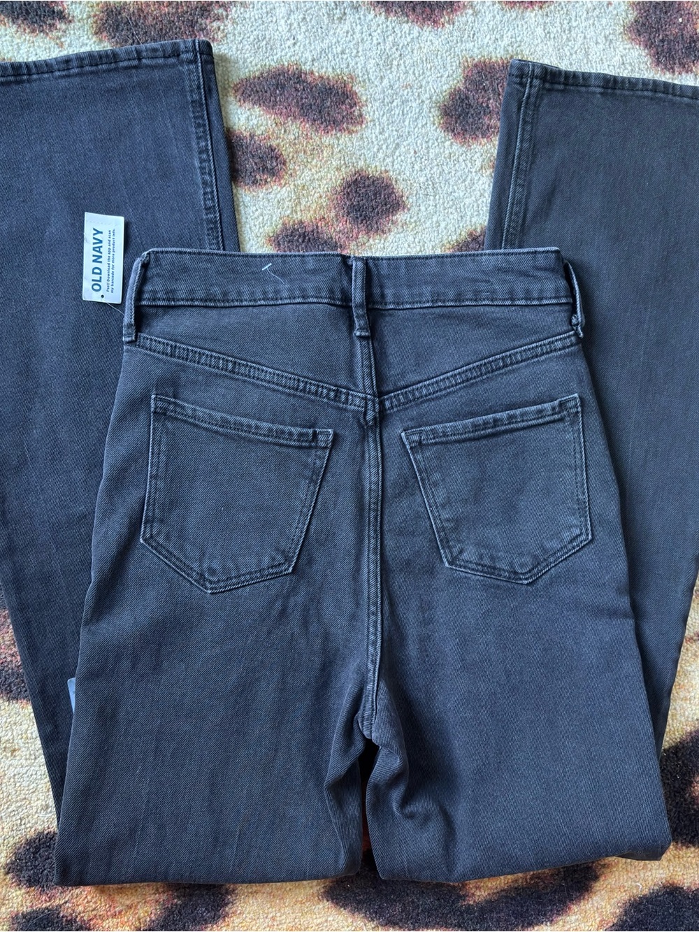 Old Navy Higher High Rise Black Flared Denim NWT 0